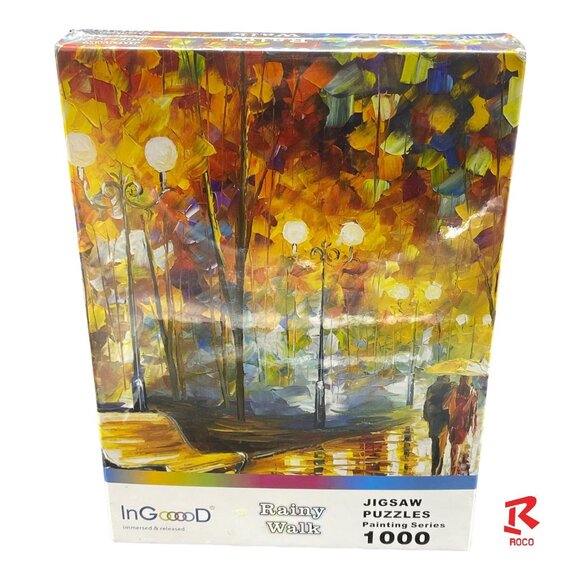 🧩Ingooood Rainy Walk Wooden‎ Puzzle 1000 Pieces🧩 - Picture 1 of 10